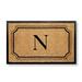 Pembrook Monogrammed Coco Door Mat - 30" x 48", D - Frontgate