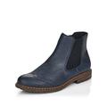 Rieker Women Ankle Boots 71072, Ladies Chelsea Boots,Low Boots,Half Boots,Bootie,Slip Boot,Flat,Blue (Blau / 14),39 EU / 6 UK