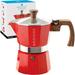 Grosche Milano Espresso Maker Metal in Red | 6.5 H x 3.9 W x 5.7 D in | Wayfair GR 390