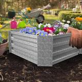 Pure Garden Adjustable Galvanized Raised Garden Bed & Plant Holder Kit For Growing Flowers, Vegetables, Herbs in Gray | Wayfair 50-195