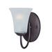 Winston Porter Bohara 1-Light Bath Sconce, Glass in Brown | 8.5 H x 5 W x 8.75 D in | Wayfair 74FA159FE03A4ACB9DDB3EC29B048BE5