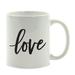 Ebern Designs Albrian Calligraphy Good Virtues Ceramic Coffee Mug Ceramic in Brown/White | 3.75 H x 3.1 W in | Wayfair