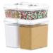DWËLLZA KITCHEN Large Food Storage Containers Set Plastic in White | 9.2 H x 7.6 W x 5.2 D in | Wayfair DKWW-07025