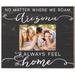 Trinx Feels Like Home Picture Frame, Wood in Black | 11 H x 13 W x 0.5 D in | Wayfair 4E8CF7F8F1094D2998BB4CE255398A48