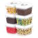 DWËLLZA KITCHEN Airtight Container Food Storage Set Plastic in White | 3.1 H x 5.2 W x 3.8 D in | Wayfair DKWC-07030