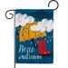 Breeze Decor Hello Impressions Decorative 2-Sided Polyester 19 x 13 in. Garden Flag in Blue/Brown | 18.5 H x 13 W in | Wayfair