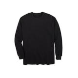 Men's Big & Tall Waffle-knit thermal crewneck tee by KingSize in Black (Size 7XL) Long Underwear Top