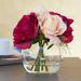 Primrue Silk Rose & Hydrangea Floral Arrangement in Vase Silk in Red | 9 H x 8 W x 8 D in | Wayfair 481C7E32E3964B1486D47FFD301E7399