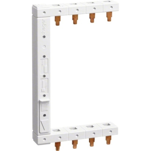 Hager Phasenschiene, 3+N, 146mm, 16mm², 80A, Stift, isoliert, geeignet für Geräte mit N-Leiter Image