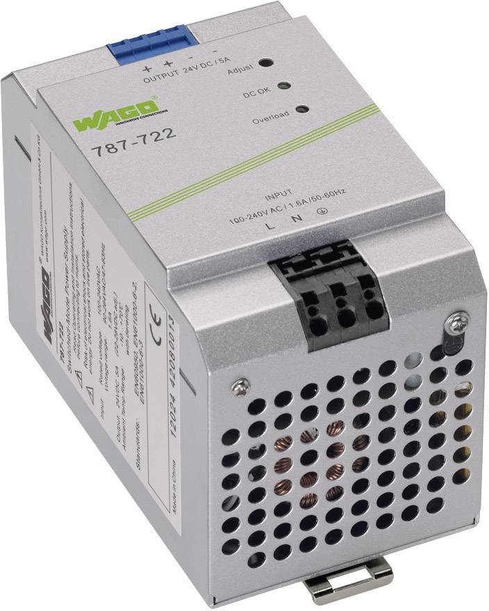 WAGO EPSITRON® ECO POWER 787-722 Hutschienen-Netzteil (DIN-Rail) 24 V/DC 5 A 120 W Anzahl Ausgänge:1 Image