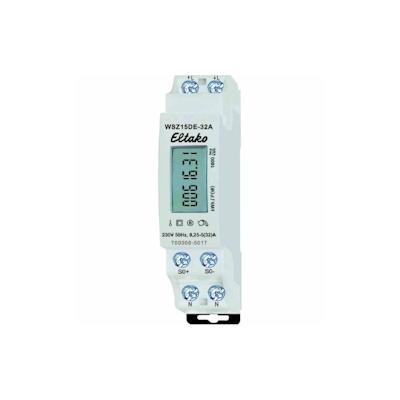 Eltako Wechselstromzähler, B, 1-phasig, 32A, elektronisch, digital, 5A, 230V/N-L, 230V/L-L, Eintarif, 50Hz, S0, 2000kvarh, WSZ15DE-32A Image