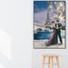 Oliver Gal Cities & Skylines Starry Night Dance Paris - Painting On Canvas in White/Brown | 54 H x 36 W x 1.5 D in | Wayfair 35381_36x54_CANV_BFL