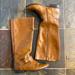 American Eagle Outfitters Shoes | Ae Cognac Pleather Riding Boots | Color: Brown/Gold | Size: 8