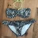 American Eagle Outfitters Swim | American Eagle Black & White Bandeau Bikini | Color: Black/White | Size: S