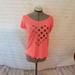 American Eagle Outfitters Tops | American Eagle Outfitters Cap Sleeve Sp Salmon Top | Color: Black/Pink | Size: Sp