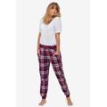 Plus Size Women's Plaid Flannel Sleep Pants by ellos in Midnight Berry Plaid (Size M)