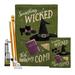 Breeze Decor Something Wicked - Impressions Decorative 2-Sided Polyester 40 x 28 in. Flag Set in Green | 40 H x 28 W x 4 D in | Wayfair