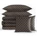 Everly Quinn Charlaine 5 Piece Duvet Cover Set Cotton in Brown | Super Queen Duvet Cover + 2 Shams + 2 Pillows | Wayfair