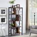 17 Stories Naema 61" H x 29" W Metal Etagere Bookcase in Black/Brown | 61 H x 29 W x 11.8 D in | Wayfair C2FBFB44C71B4134B6A5C813A082ABBC