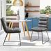 Steelside™ Winship Faux Leather Side Chair Upholstered/Metal in Gray | 35.2 H x 19.7 W x 22.4 D in | Wayfair D7E32802C6C84FC3B68B58D8C298549E