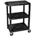 Luxor WT34S Commercial Busing Cart (24 x 34 x 18", Black) WT34S