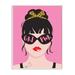 Stupell Industries Punk Rock Fashion Girl Power Phrase Pop Art by Angela Nickeas - Graphic Art Print on Canvas Canvas, in Black/Pink | Wayfair