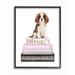 Stupell Industries Resting Spaniel Puppy & Iconic Fashion Bookstack by Amanda Green - Graphic Art Print on Canvas in Pink | 1.5 D in | Wayfair