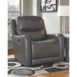 Red Barrel Studio® Reclining Heated Massage Chair Polyester/Leather Match/Genuine Leather in Gray | 43 H x 38 W x 40 D in | Wayfair