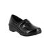Wide Width Women's Lyndee Slip-Ons by Easy Works by Easy Street® in Black Patent (Size 7 1/2 W)