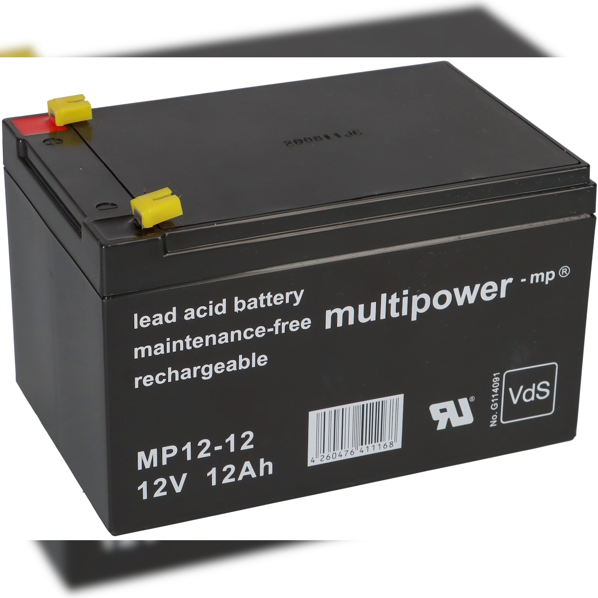Multipower Blei-Akku MP12-12 Pb 12V 12Ah VdS G114091, Faston 4,8 Image