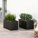Trent Austin Design® Minneiska 2-Piece Lightweight Concrete Planter Box Set Concrete in Black | 16 H x 31.25 W x 15.75 D in | Wayfair