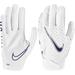 Nike Vapor Jet 6.0 Youth Football Gloves White/Navy