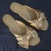 J. Crew Shoes | Abbie Bow Sandals In Satin Blush Slides J. Crew Low Heel | Color: Cream/Tan | Size: 8
