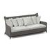 Bernhardt Captiva Patio Sofa w/ Cushions All - Weather Wicker/Wicker/Rattan/Olefin Fabric Included/Sunbrella® Fabric Included in Gray | Wayfair
