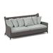 Bernhardt Captiva Patio Sofa w/ Cushions All - Weather Wicker/Wicker/Rattan/Olefin Fabric Included/Sunbrella® Fabric Included in Gray | Wayfair