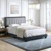 Latitude Run® Pisa Velvet Platform Bed Frame Upholstered/Velvet in Gray | 80.3 W x 85.6 D in | Wayfair D78A44F71C194B88945D219CF6A744DB