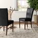 Three Posts™ Zyaire Dining Chair Faux Leather/Upholstered in Black | 39.5 H x 19 W x 24.5 D in | Wayfair BKWT1560 38176590