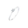 Elli DIAMONDS - Princess Cut Verlobung Diamant 0.1 ct. 925 Silber Ringe Damen