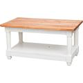 Tavolino salotto legno 90x50x45 cm Made in Italy Tavolino divano legno di tiglio Tavolino bianco