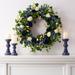 The Holiday Aisle® Front Door Silk Wreath Silk in Green/Indigo | 22 H x 22 W x 6 D in | Wayfair 09F24099B183420FB65710548867349A