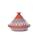 Kamsah Moroccan Ceramic Round Tagine Non Stick/Ceramic in Red | 12 H x 12 W in | Wayfair KLRT