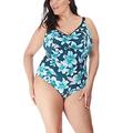 Elomi Swim Island Lily Moulded Cup Non Wired Swimsuit (18, Petrol)