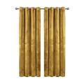 Aspire Homeware Ochre Eyelet Curtains 90x90 (2 Panels) with Tie Backs - Fully Lined Velvet Curtains for Bedroom, Window Curtain for Living Room (228cm x 228cm)