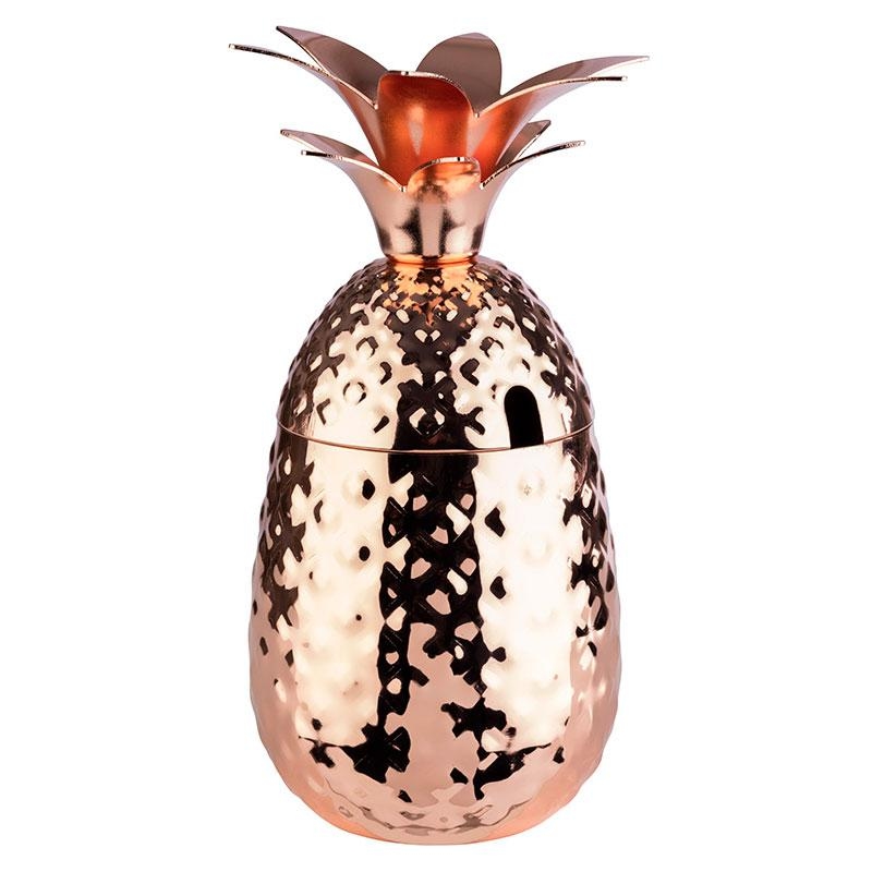 APS Cocktail-Becher PINEAPPLE mit Deckel als Standfuß kupferfarben 0,5 L Image