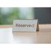 Service Ideas Laser Cut Table Tent Reserved Place Card Holder, Stainless Steel in Gray | 1.5 H x 3 W x 1.5 D in | Wayfair 1C-BF-RESERVED-MOD