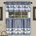 August Grove® Harville Kitchen Curtain Polyester in Blue/White | 36 H x 58 W x 1 D in | Wayfair AGTG3166 42687487