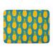 Bayou Breeze Esparza Pineapple Rectangle Microfiber Non-Slip Geometric Bath Rug Memory Foam in Blue/Yellow | Wayfair BBZE2286 39989401