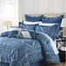 Astoria Grand Carncastle 12 Piece Reversible Comfort Set Polyester/Polyfill/Cotton in Blue/White | King | Wayfair ASTG1614 27480180