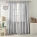 Ebern Designs Alexzavier Faux Silk Solid Color Rod Pocket Single Curtain Panel in Gray | 90 H in | Wayfair EBND4231 39534569