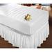 Alwyn Home Wrap Around 14" Bed Skirt in White/Brown | 54 W x 78 D in | Wayfair ANEW1974 39217710